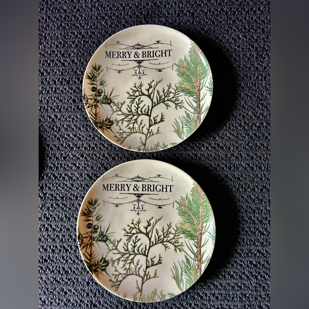 Creative Co-Op Merry and Bright  Plates